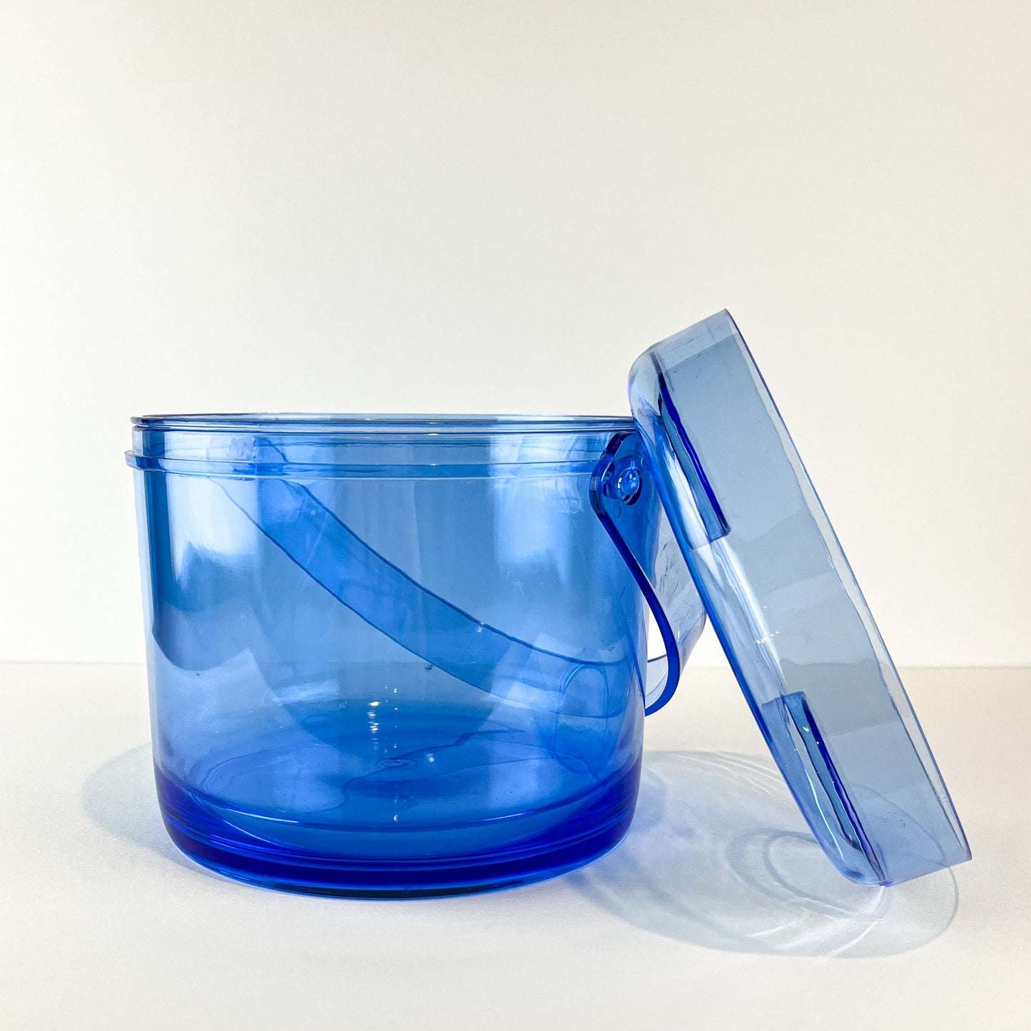 Clear Blue Ice Bucket