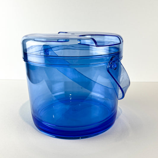 Clear Blue Ice Bucket