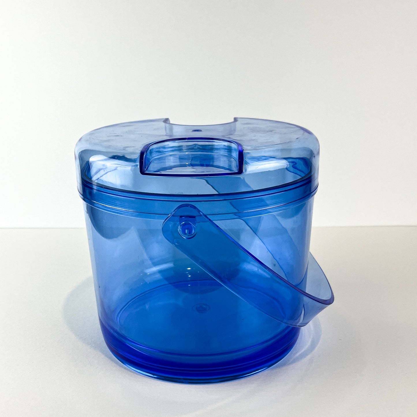 Clear Blue Ice Bucket