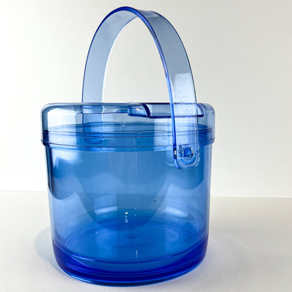 Clear Blue Ice Bucket