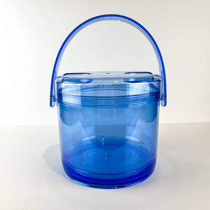 Clear Blue Ice Bucket