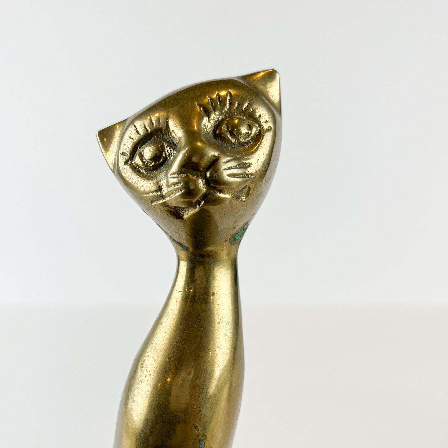 Brass Siamese Cats Figurine Set