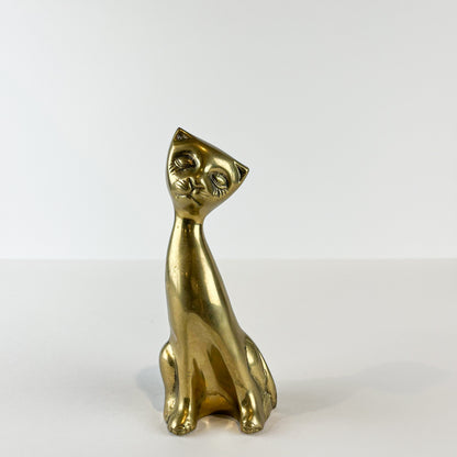 Brass Siamese Cats Figurine Set