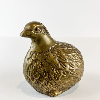 Brass Quail Bird Set