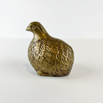 Brass Quail Bird Set