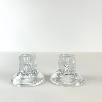 Crystal Candlestick Holder Set