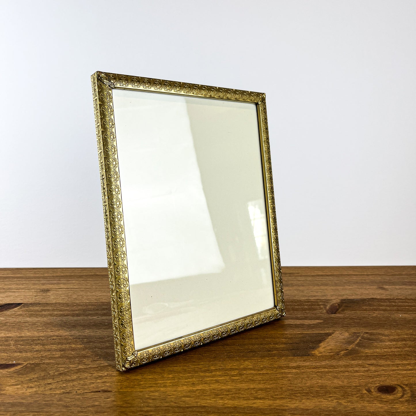 Textured Gold Tone Brass Frame - 7x9 in.