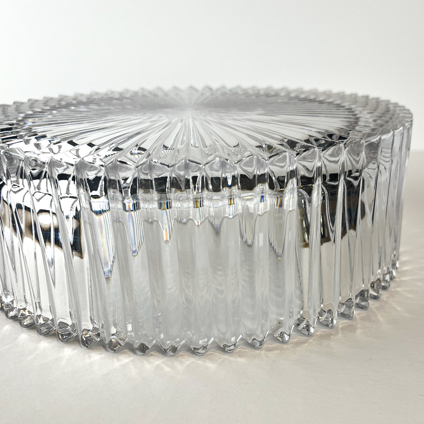 Mikasa Diamond Fire Cut Crystal Hostess Bowl - 8.5 inch