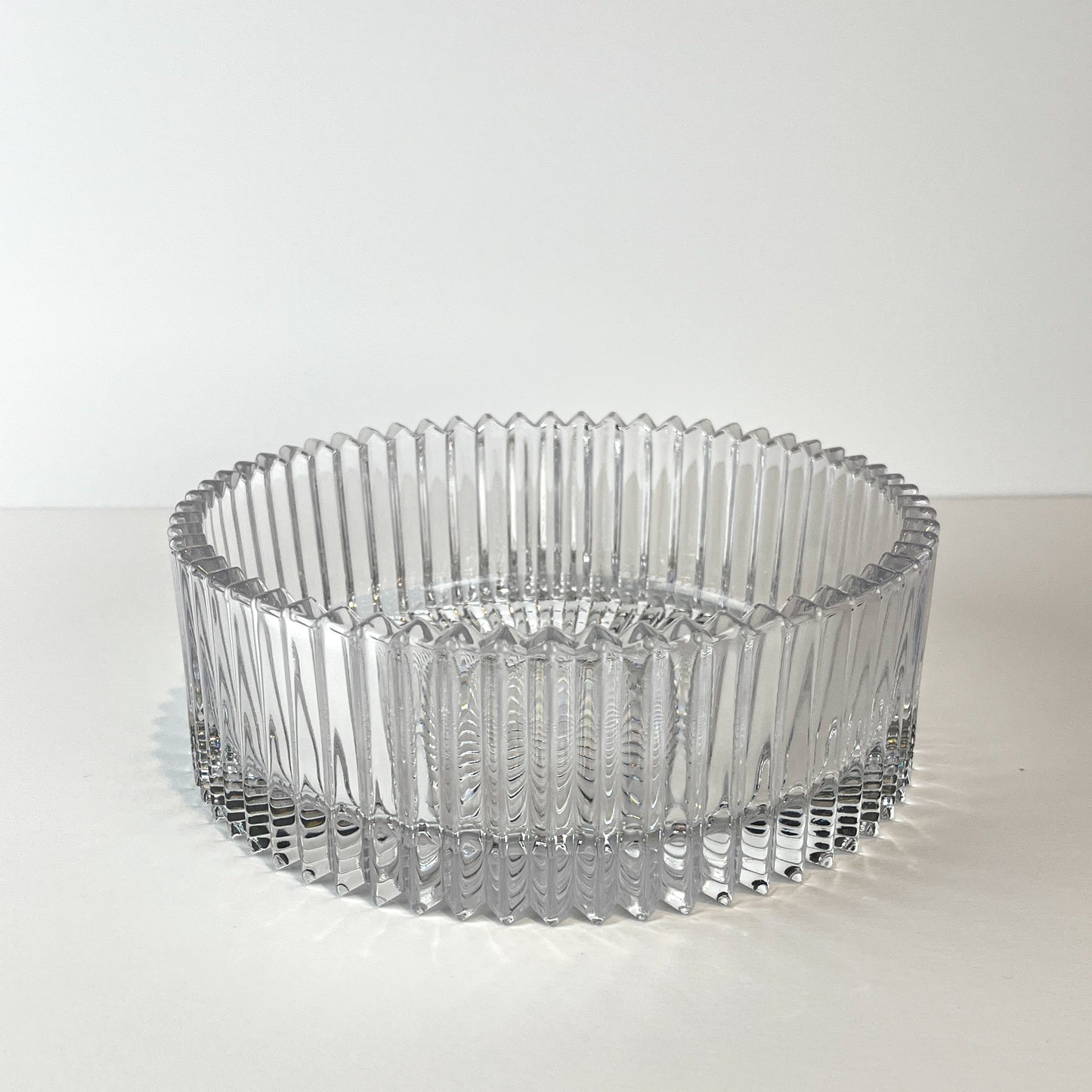 Mikasa Diamond Fire Cut Crystal Hostess Bowl - 8.5 inch