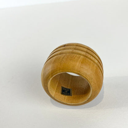 Wooden Napkin Ring Set