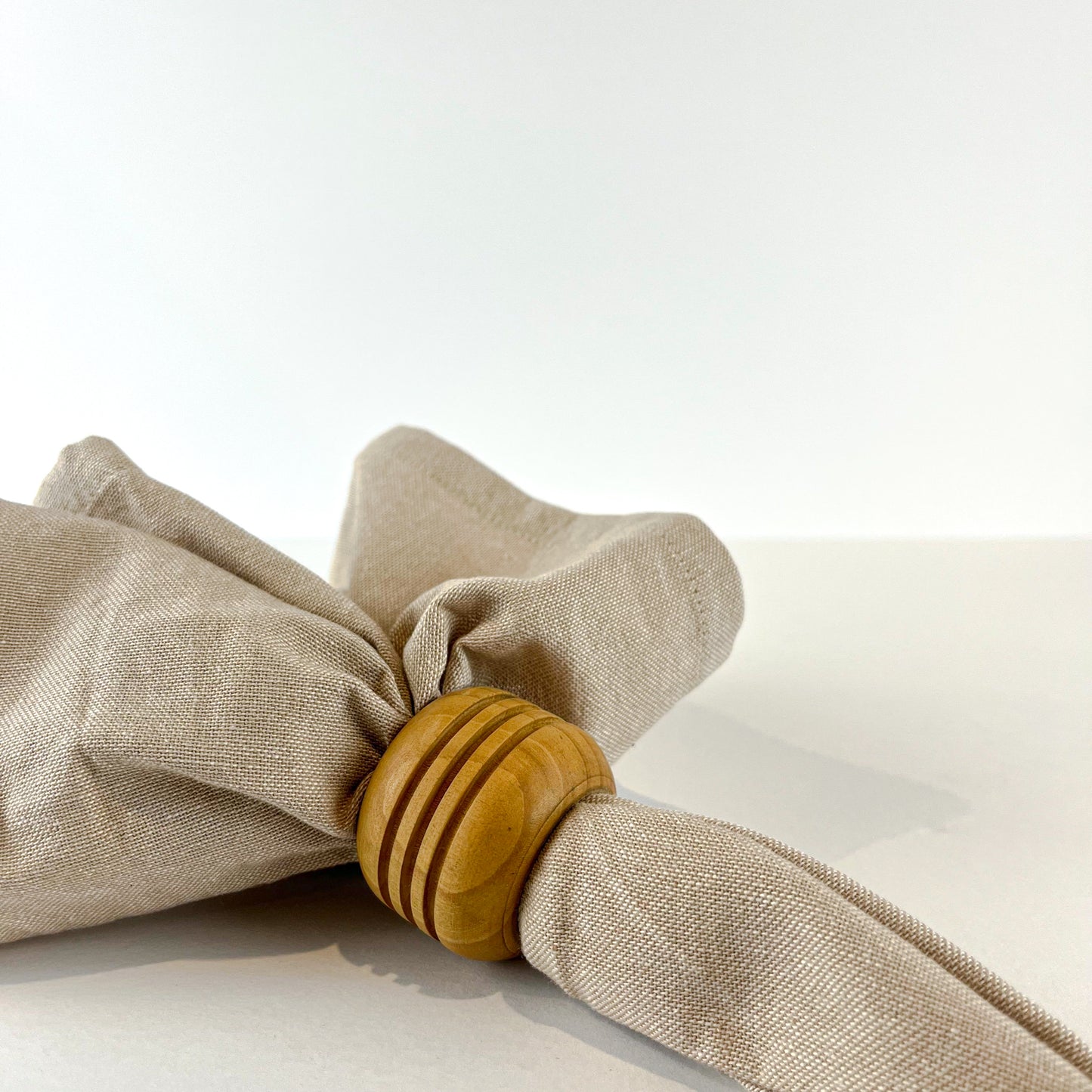 Wooden Napkin Ring Set